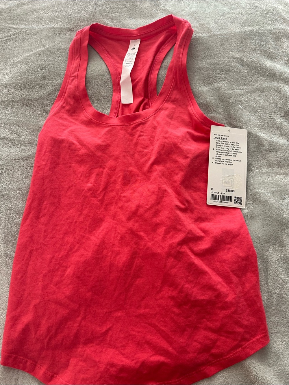 lululemon athletica Coral Racerback Tank Top